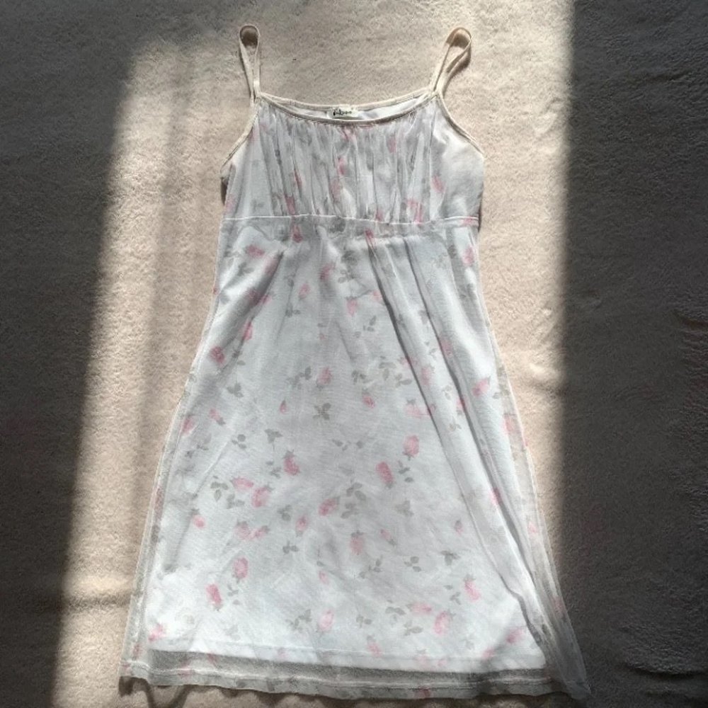 mesh overlay dress
